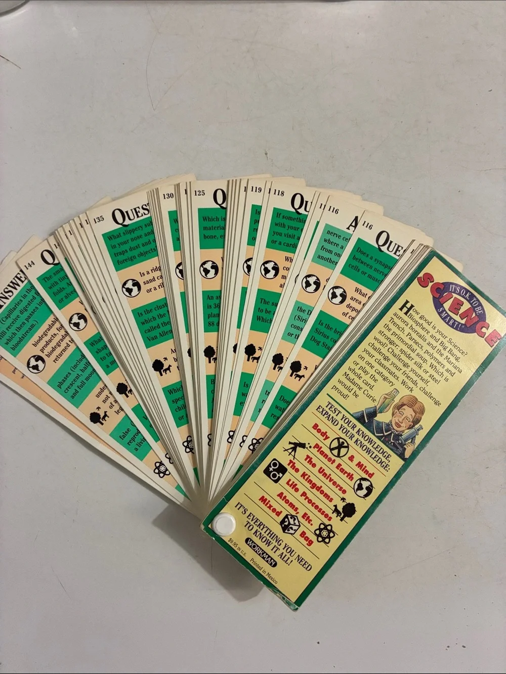 Science Trivia Deck — Yellow/Green
